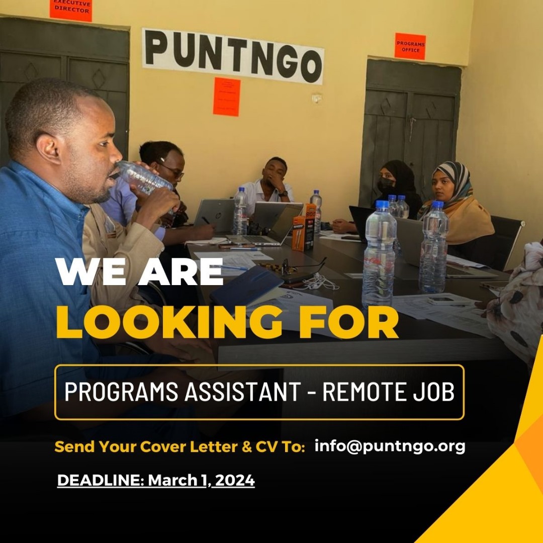 Programs Assistant – Remote Job